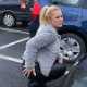 In this public exposure clip, a blonde, German girl takes a shit and a piss while squatting in a public parking lot. She wipes her ass with her bare hand. Presented in 720P HD. About 2 minutes.